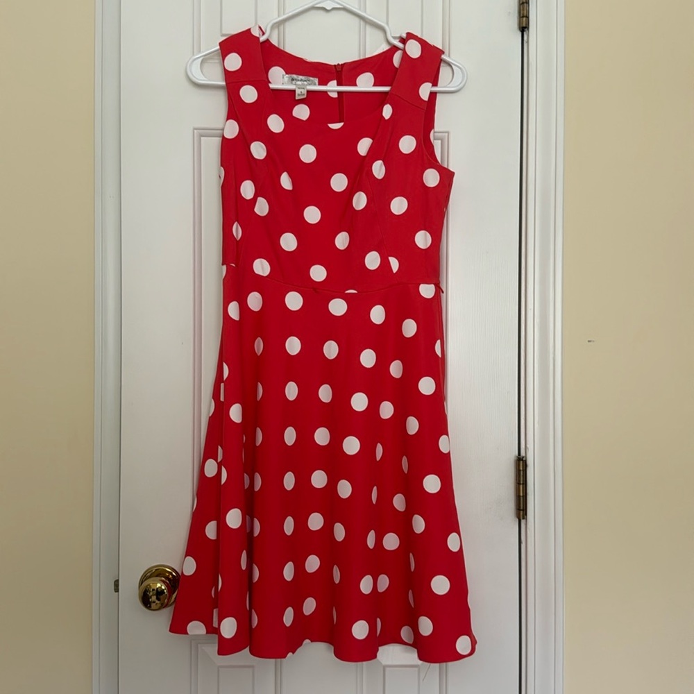 Orange Polka Dot Mini Dress!
